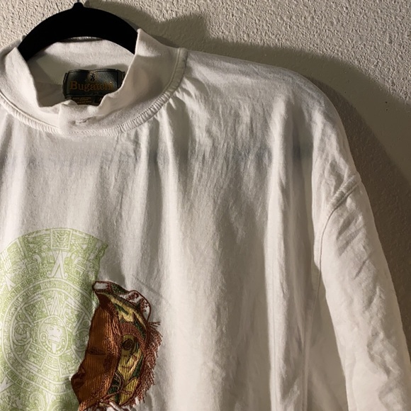 Bugatchi white t shirt with green and brown logo - Picture 5 of 7